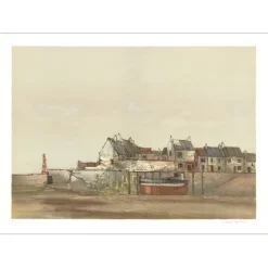 TAYLOR Julian - Lithographie originale "Marée Basse Près De Cherbourg" 54x76cm