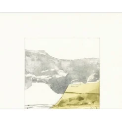 TERCINET LEVIN Nicole - Gravure originale "Les monts de la pluie" 38x28cm - 1986