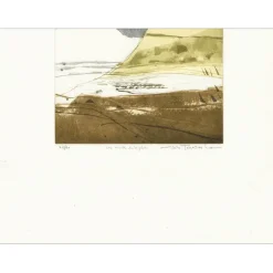 TERCINET LEVIN Nicole - Gravure originale "Les monts de la pluie" 38x28cm - 1986
