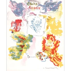 TERECHKOVITCH Kostia - Lithographie originale "Composition" 27x21cm - 1963