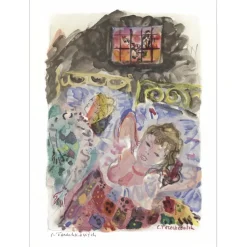 TERECHKOVITCH Kostia - Lithographie originale "Les deux servantes" 38x28cm - 1961