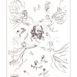TERECHKOVITCH Kostia - Lithographie "Composition" 27x21cm - 1963 - Signée à l'encre