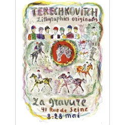 TERECHKOVITCH Kostia - Lithographie "Exposition Lithographies, Gravures, Paris" 66x48cm