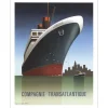 THOMAS Steven - Lithographie "Compagnie Transatlantique, Paquebot" 71x54cm