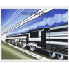 THOMAS Steven - Lithographie "Trans.Europe Express, Train" 57x76cm
