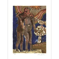 TOBIASSE Théo - Lithographie originale "Cantique des cantiques 10" 51x35cm