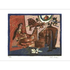 TOBIASSE Théo - Lithographie originale "Cantique des cantiques 04" 35x51cm