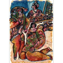 TOBIASSE Théo - Lithographie originale "Fenêtres d'amour, labyrinthes infinis" 91x61cm