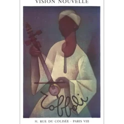 TOFFOLI Louis - Affiche "Vision nouvelle, Paris, Le nubien" 77x50cm - 1980