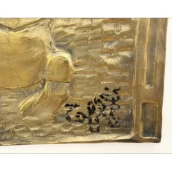 TOFFOLI Louis - Bas-Relief original en Bronze "Le Maréchal-Ferrant" 64x51cm - 1986