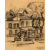 TOFFOLI Louis - Dessin original "Café du Port" 34x26cm