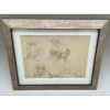 TOFFOLI Louis - Dessin original au crayon "Etude de personnages" 35x47cm - Cadre