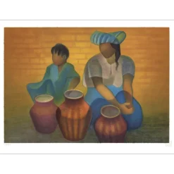 TOFFOLI Louis - Lithographie originale "Le marché Persan" 56x76cm - 1992