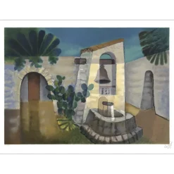 TOFFOLI Louis - Lithographie originale "Auberge au Pérou" 56x76cm - 1996