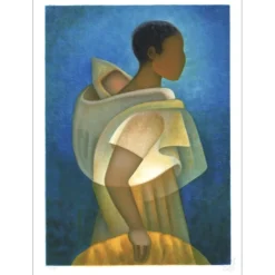 TOFFOLI Louis - Lithographie originale "Maternité Noire" 76x56cm - 1991