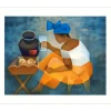 TOFFOLI Louis - Lithographie originale "La bahiane au fournil" 45x56cm - 1987