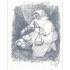 TOFFOLI Louis - Lithographie "La femme et la balance" 32x25cm