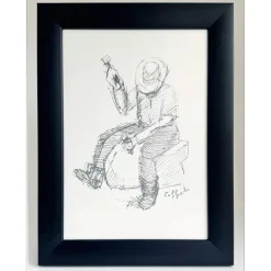 TOFFOLI Louis - Lithographie "Le tailleur de pierre" 30x21cm
