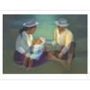 TOFFOLI Louis - Lithographie originale "Jeune Famille" 56x76cm - 1991