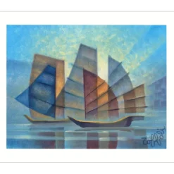 TOFFOLI Louis - Lithographie originale "Transparence" 45x56cm - 1987