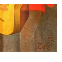 TOFFOLI Louis - Lithographie originale "Les mariachis" 45x56cm - 1987