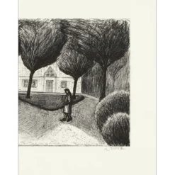 TOPOR Abram - Lithographie originale "La promenade" 31x39cm