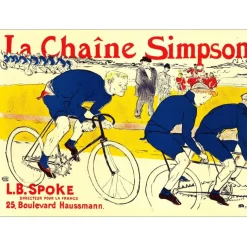 TOULOUSE-LAUTREC Henri - Lithographie "La Chaîne Simpson" 71x99cm