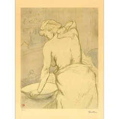 TOULOUSE-LAUTREC Henri - Lithographie "La Toilette" 76x54cm
