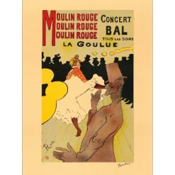 TOULOUSE-LAUTREC Henri - Lithographie "Moulin Rouge La Goulue" 76x54cm