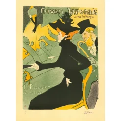 TOULOUSE-LAUTREC Henri - Lithographie "Divan Japonais" 76x54cm