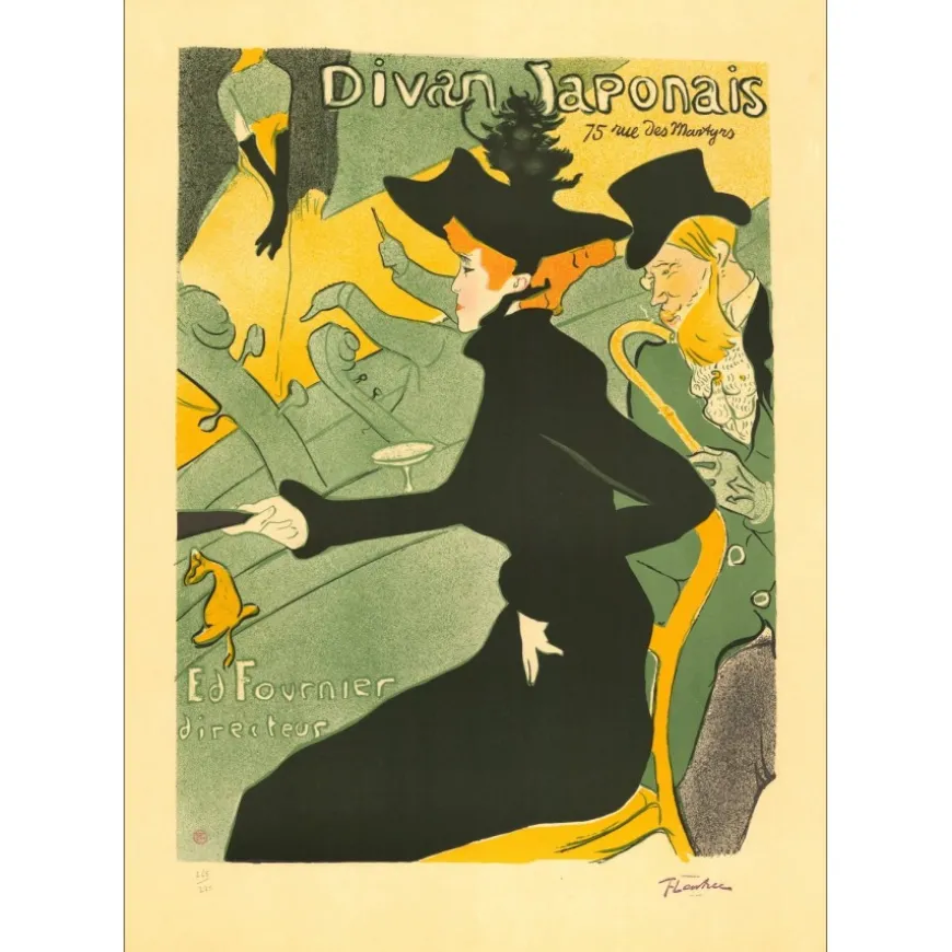 TOULOUSE-LAUTREC Henri - Lithographie "Divan Japonais" 76x54cm