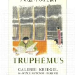 TRUPHÉMUS Jacques  - Lithographie "Exposition Galerie KRIEGEL" 66x49cm - 1974