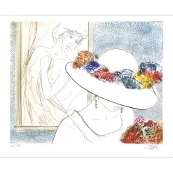VALADIÉ Jean-Baptiste - Gravure originale "Les 7 péchés capitaux, L'Envie" 35x45cm