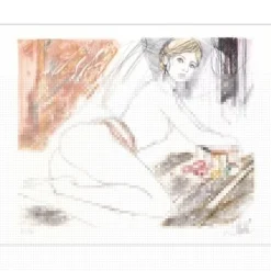 VALADIÉ Jean-Baptiste - Gravure originale "Les 7 péchés capitaux, L'Avarie" 35x45cm