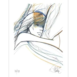 VALADIÉ Jean-Baptiste - Lithographie originale "Impatience II" 30x22cm