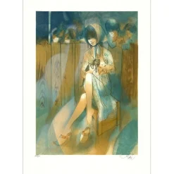 VALADIÉ Jean-Baptiste - Lithographie originale "Brave Margot" - 74x52cm - 1976