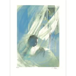 VALADIÉ Jean-Baptiste - Lithographie originale "L'orage" - 74x52cm - 1976