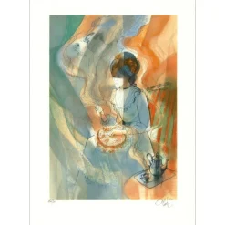 VALADIÉ Jean-Baptiste - Lithographie originale "Penelope" - 74x52cm - 1976