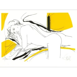 VALADIÉ Jean-Baptiste - Lithographie originale "Femme allongée" 32x45cm