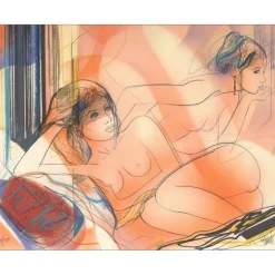 VALADIÉ Jean-Baptiste - Lithographie originale "7 péchés capitaux, La Jalousie" 35x45cm