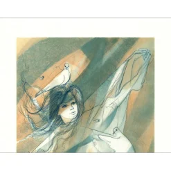 VALADIÉ Jean-Baptiste - Lithographie originale "Le vent" - 74x52cm - 1976