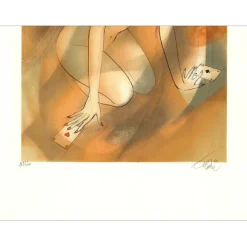 VALADIÉ Jean-Baptiste - Lithographie originale "Une jolie fleur" - 74x52cm - 1976