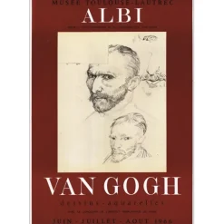 VAN GOGH Vincent - Lithographie "Exposition Musée T.Lautrec, Albi" 73x51cm - 1966