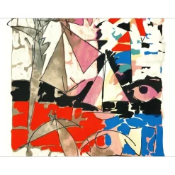 VENARD Claude - Lithographie originale "Voilier" - 74x52cm