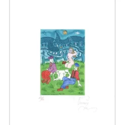 VERCRUYCE Bernard - Lithographie originale "Déjeuner sur l'herbe" 34x25cm
