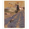 VERNET-BONFORT Robert - Lithographie originale "Le champ de lavande" 75x52cm