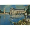 VERNET-BONFORT Robert - Lithographie originale "Château de Chenonceau" 54x75cm - Ex 1/250