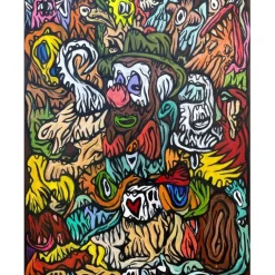 VERSCHAERE Fabien - Acrylique sur toile "Devil" 71x55cm - 2020