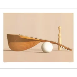VIDALENS Frédéric - Lithographie originale "Nature morte à la mandoline" 55x76cm