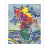 VIEILLEVIE Gérard - Lithographie originale "Bouquet épanoui" 76x56cm